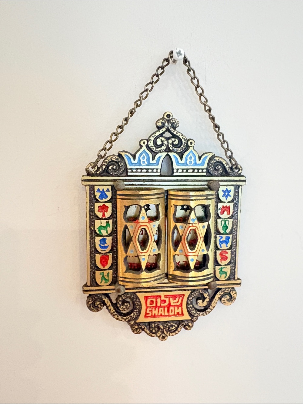 Vintage Judaica Ten Commandments Wall Plaque Attributed Hen Holon Israel - Picture 3 of 16